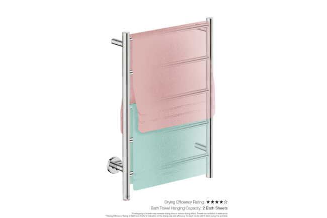 Bathroom Butler BB Heated Natural 5 Bar Pts (STRAIGHT)