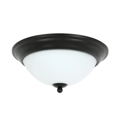 Nox Black Ceiling Light with Frosted Glass