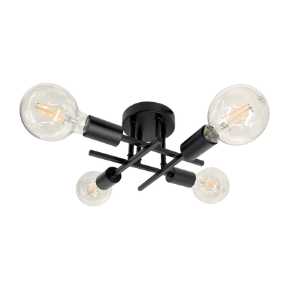 Olivia Black 4 Light Ceiling Light