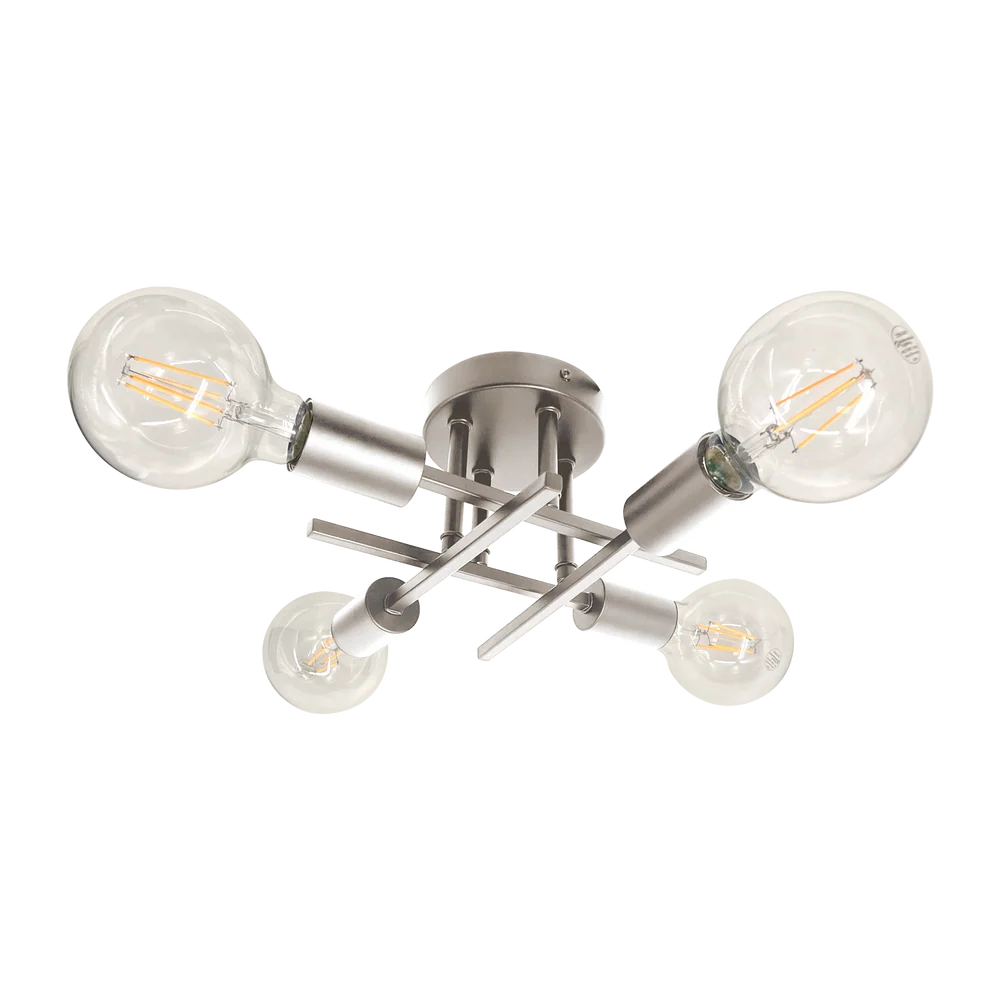 Olivia Satin Nickel 4 Light Ceiling Light