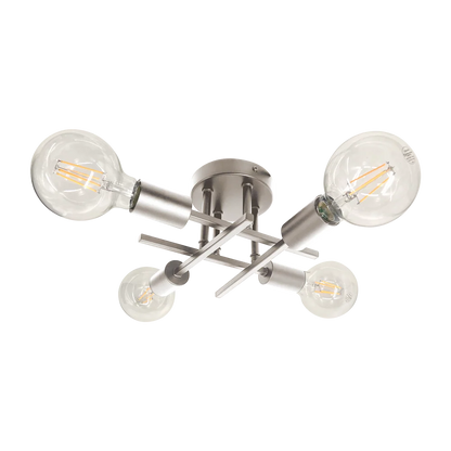 Olivia Satin Nickel 4 Light Ceiling Light