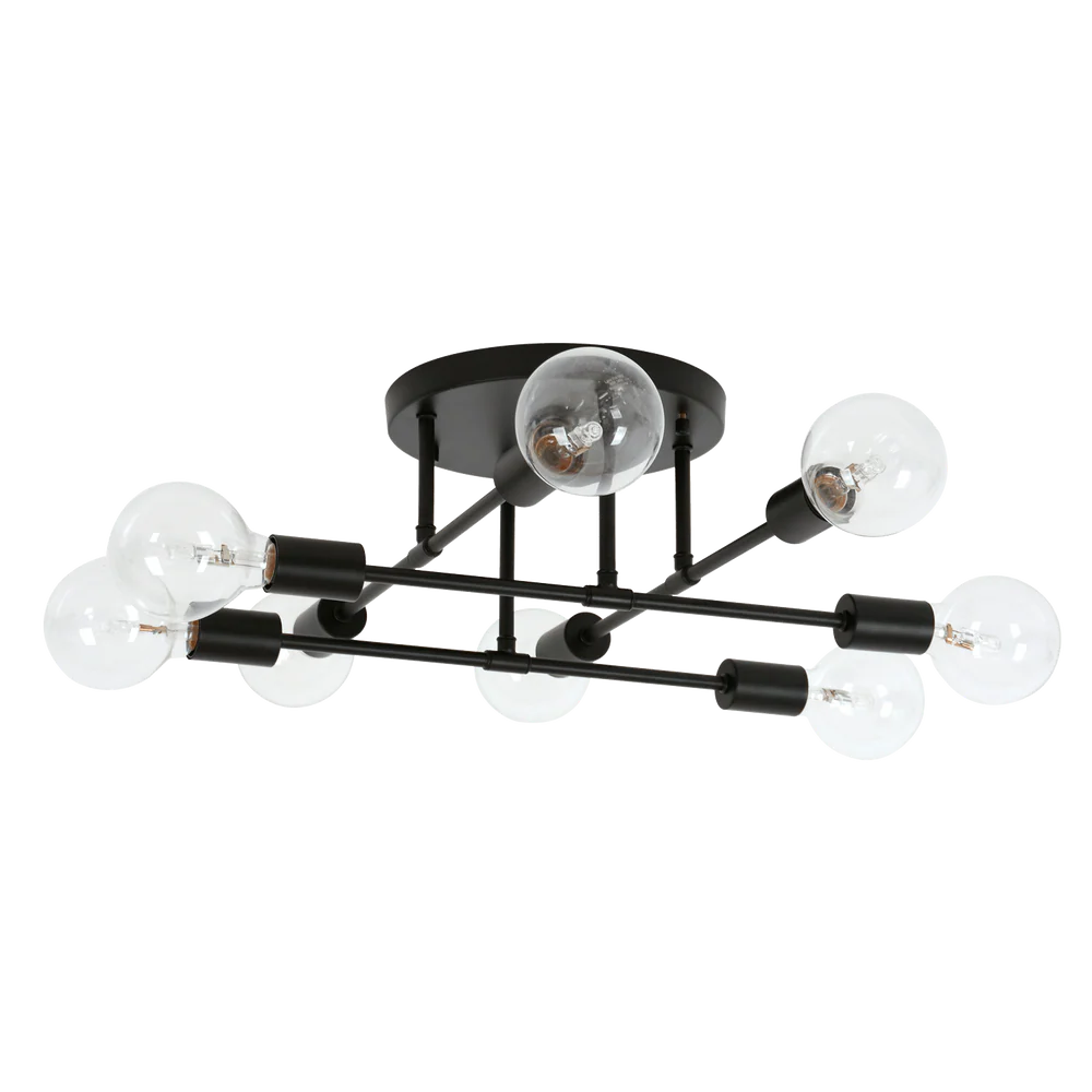 Olivia Black 8 Light Ceiling Light