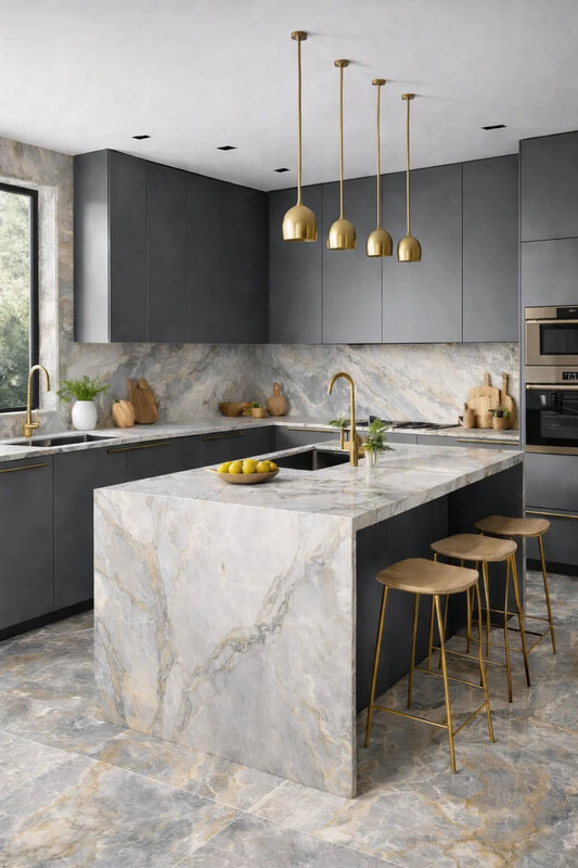 Onice Azul Glossy Porc. 600X1200 1st Grade Floor & Wall Tiles