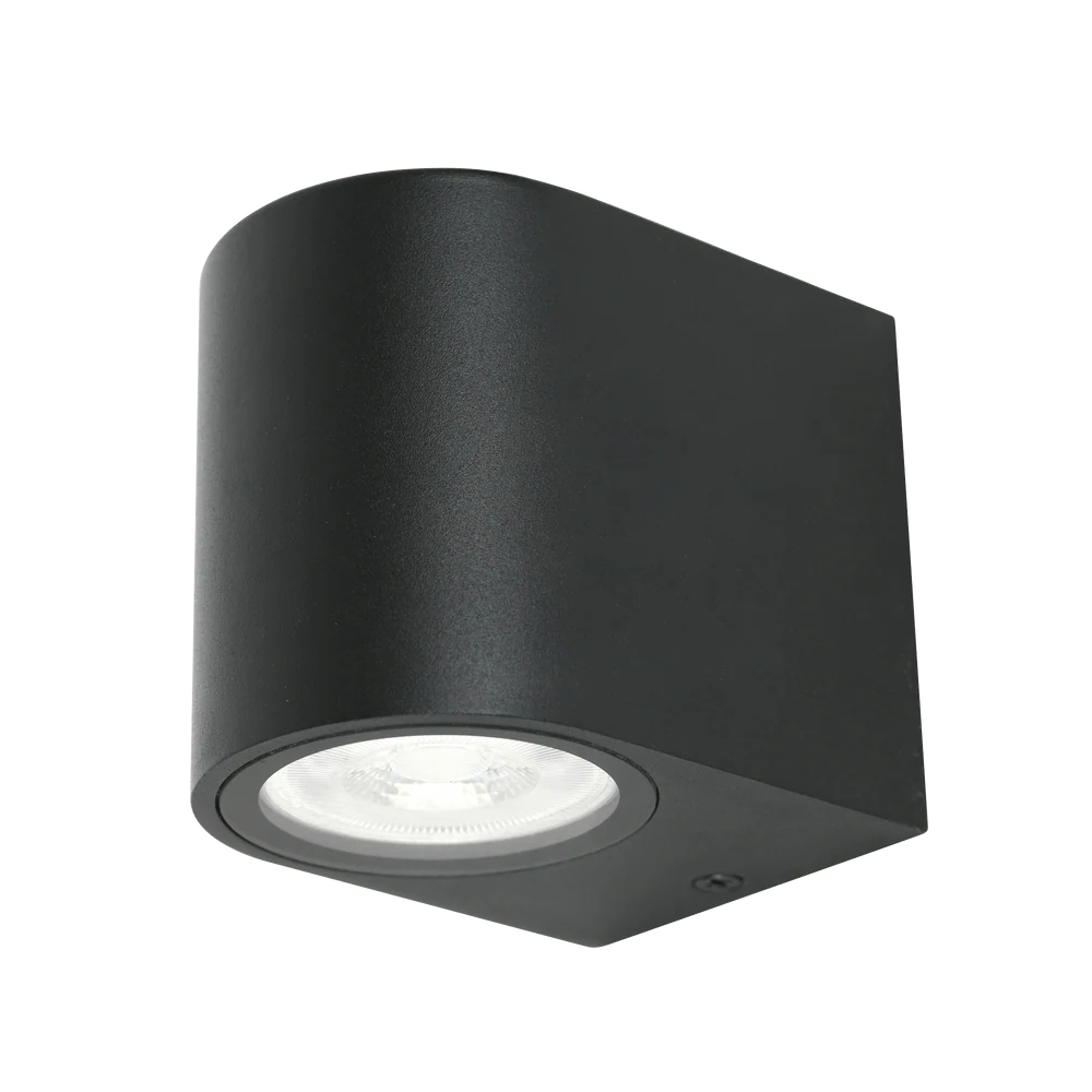 Orb Black Down Facing Outdoor Wall Light
