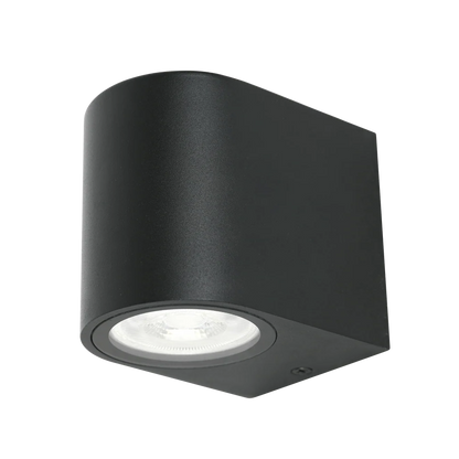 Orb Black Down Facing Outdoor Wall Light
