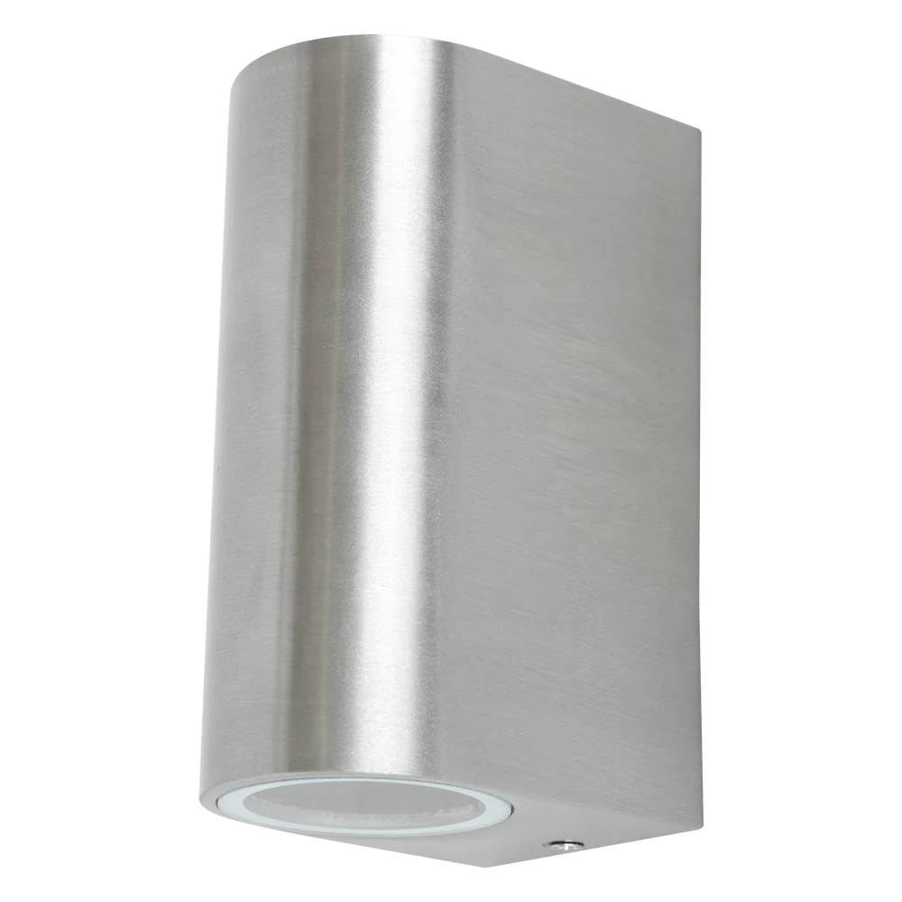Orb Polished Aluminium Up and Down Outdoor Wall Light