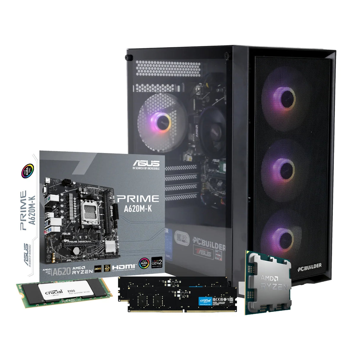 PCBuilder Ryzen 5 8600G WARDEN Windows 11 Gaming PC