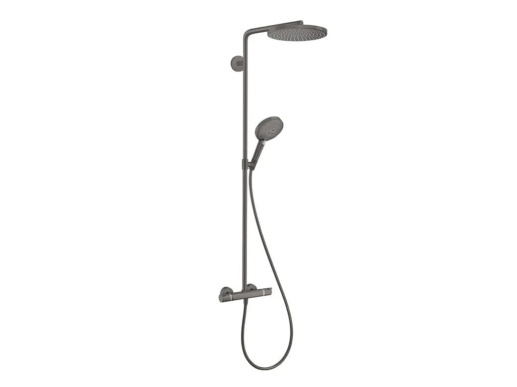 Hansgrohe rd select s 240 1j powderrain shp brushed black chrome