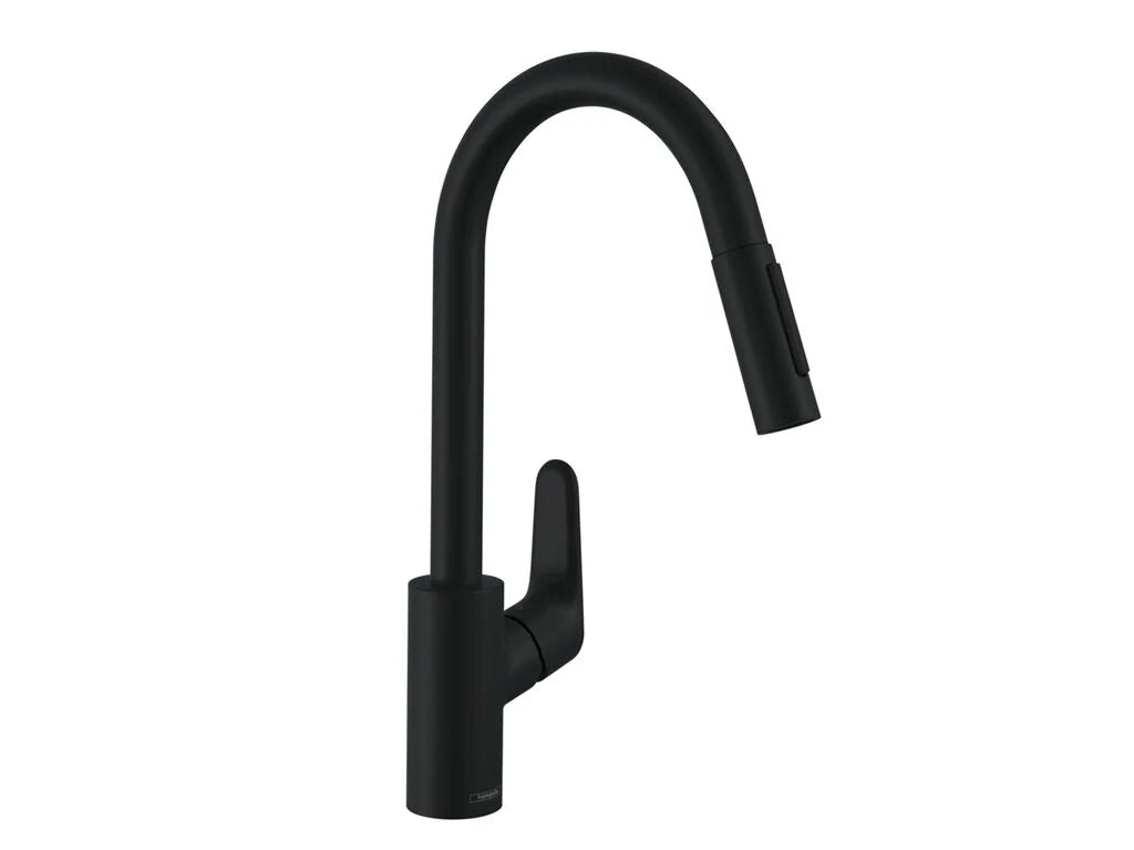 Hansgrohe decor kitchen mixer 240 pull-out matt black