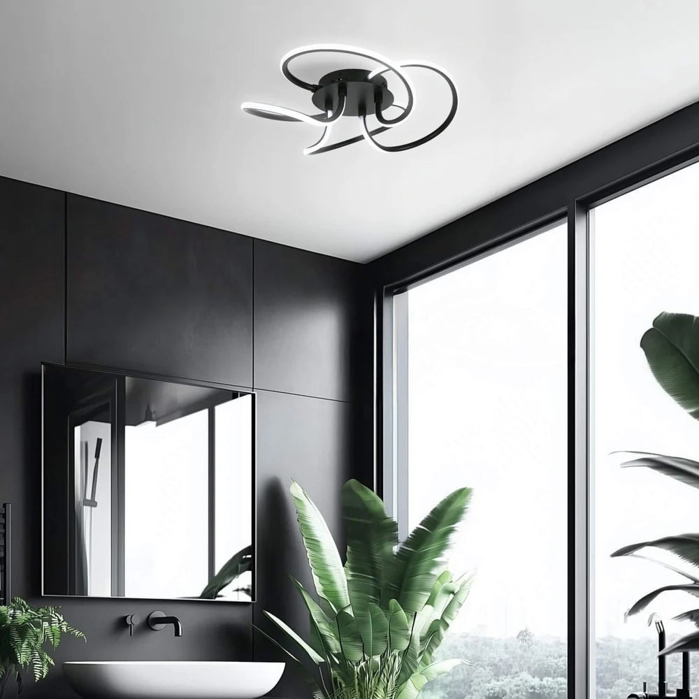 Raya Black 60W CCT LED Ceiling Light