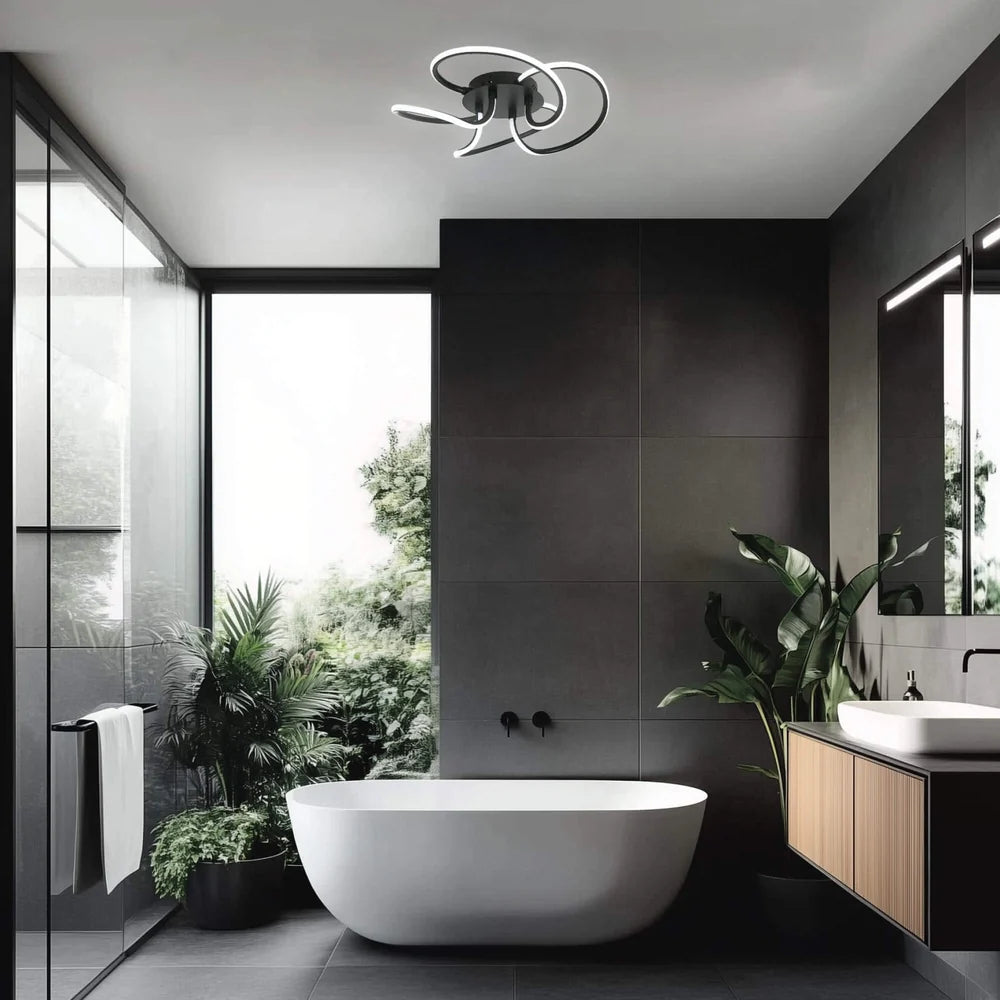 Raya Black 60W CCT LED Ceiling Light