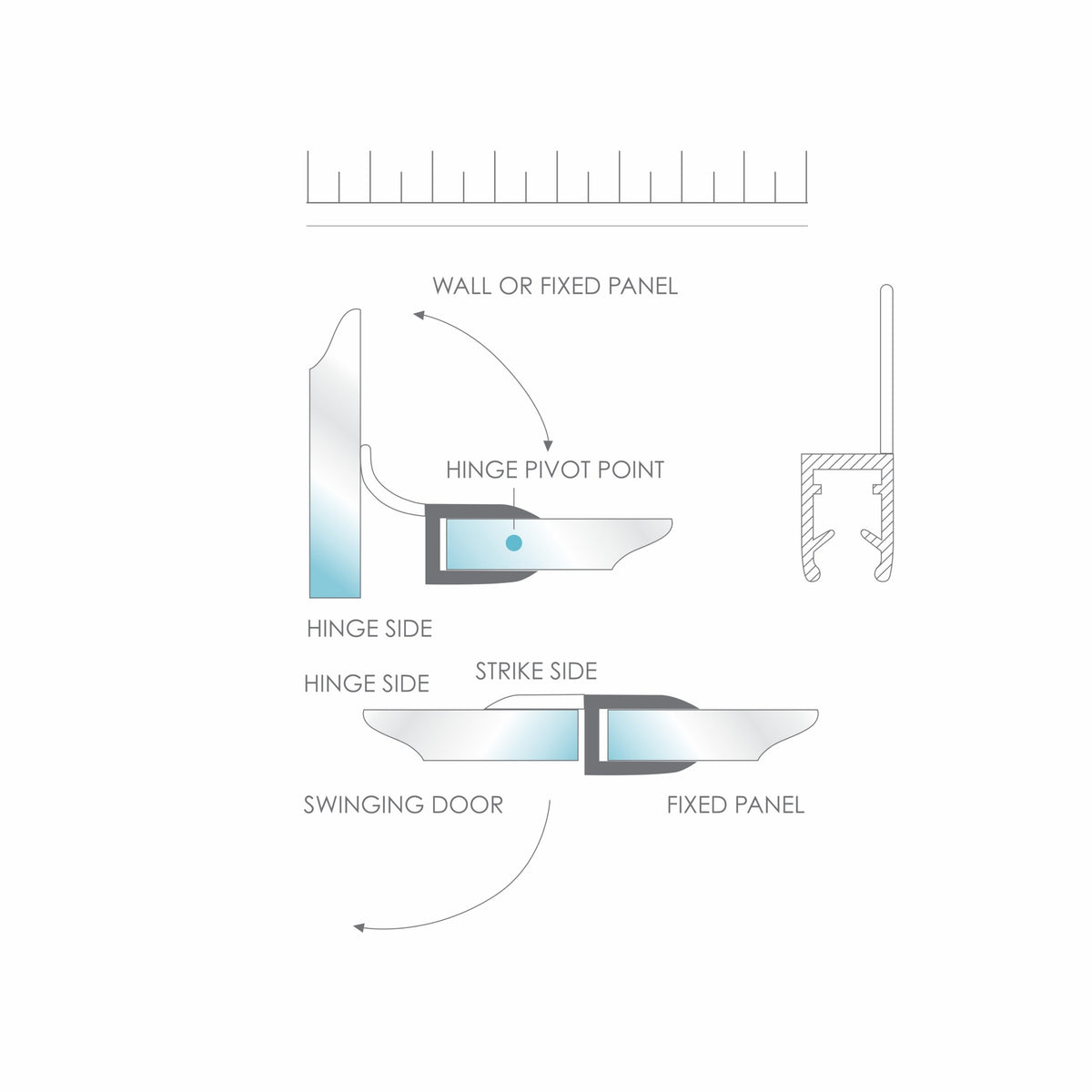 Frameless Seal Inline 10-12mm 2.5m Length