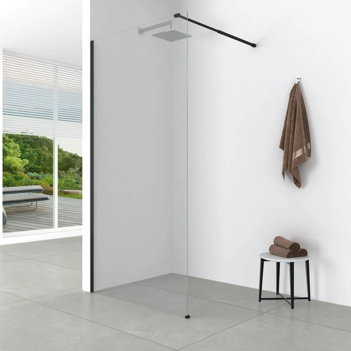 Aquatec Screen Black 1200x2000x8mm + Stabilizer