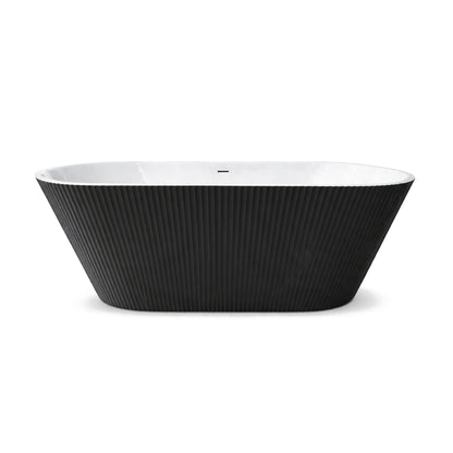 Falvio Bath 1700x750 F/s Arabella MB Fluted With Overflow