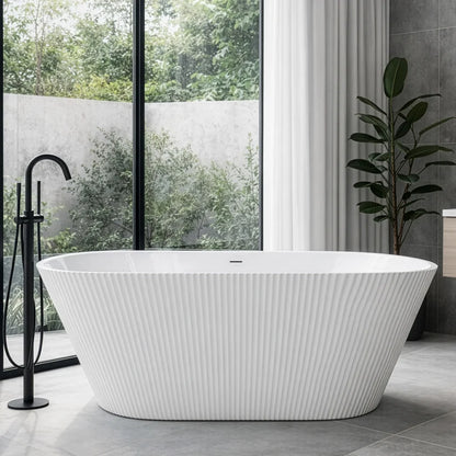 Flavio Bath 1700x750 F/s Arabella Fluted With Overflow