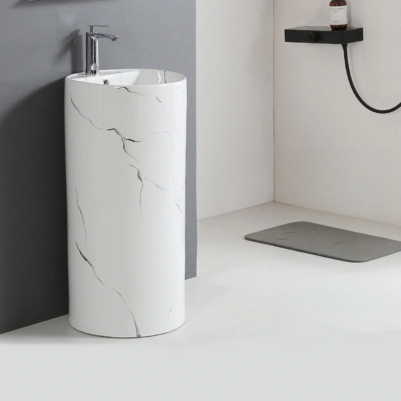 Basin Flavio F/s Stone Console 400x400x860mm