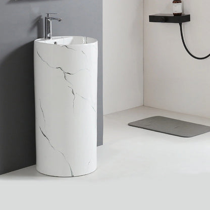Basin Flavio F/s Stone Console 400x400x860mm