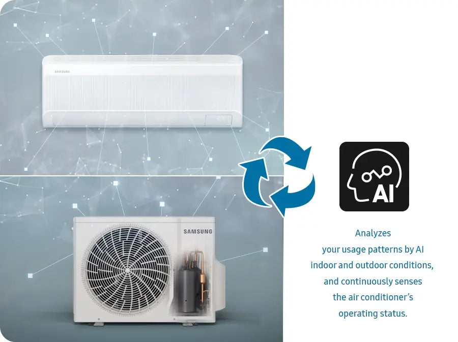 Samsung 9000BTU Wall-Mount AC With Wind-Free™ - AR70F09C1FW/FA