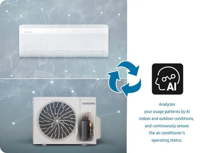 Samsung 9000BTU Wall-Mount AC With Wind-Free™ - AR70F09C1FW/FA