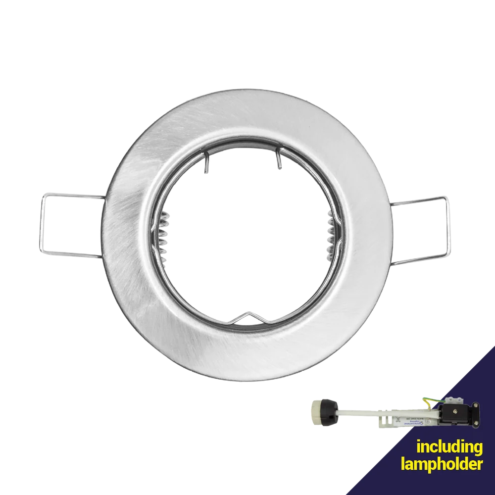 Satin Nickel Die Cast 220V Tilt Downlight with 74mm Cut Out