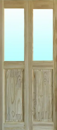 Interior Door Pine Bifold 4 Panel Glazed W813 x H2032mm