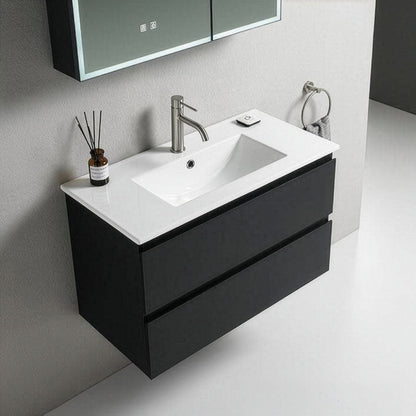 Vanity Metro 750 Black (760 x 468 x 499mm) (NEW)