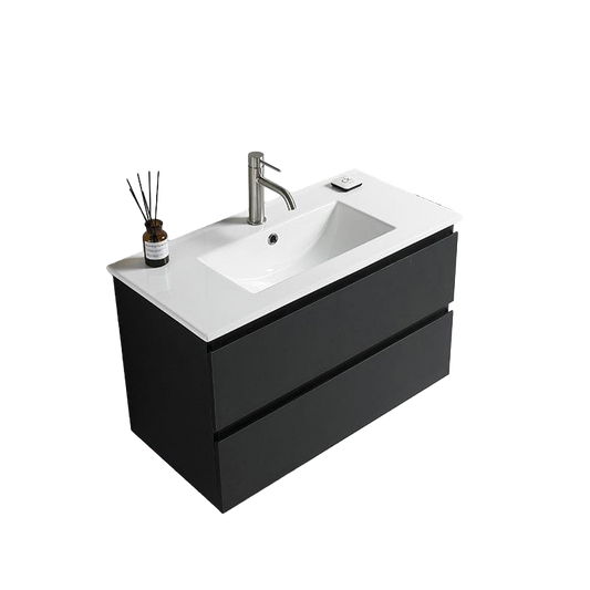 Vanity Metro 750 Black (760 x 468 x 499mm) (NEW)