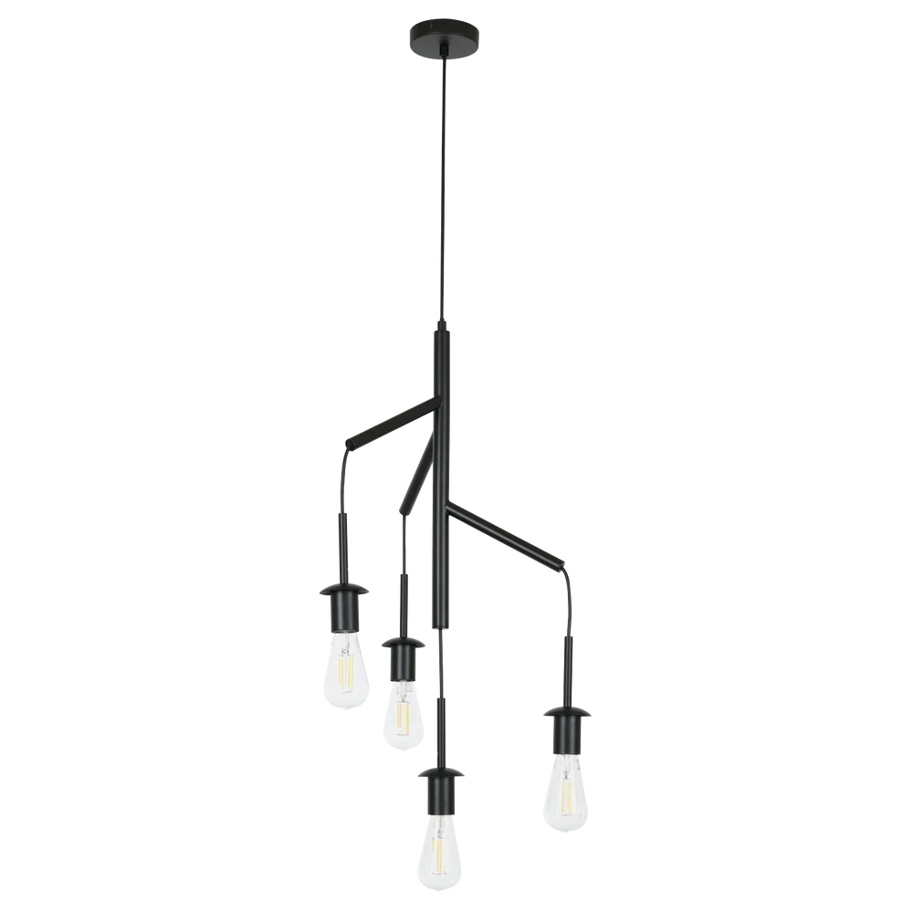 Vine Black 4 Light Pendant