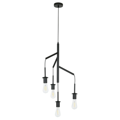 Vine Black 4 Light Pendant