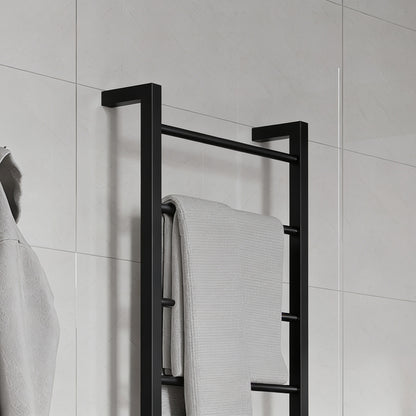 BB Towel Rail Virtue 4 Bar Sqr Black Non Heated