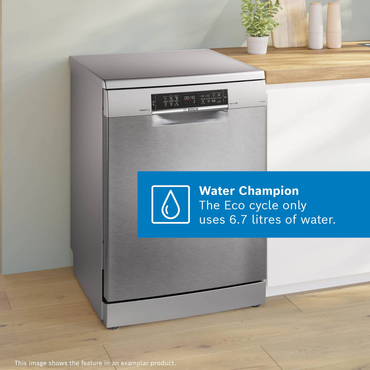 Bosch Series 6 Freestanding Dishwasher 60 cm Silver - SMS6EMI10Z