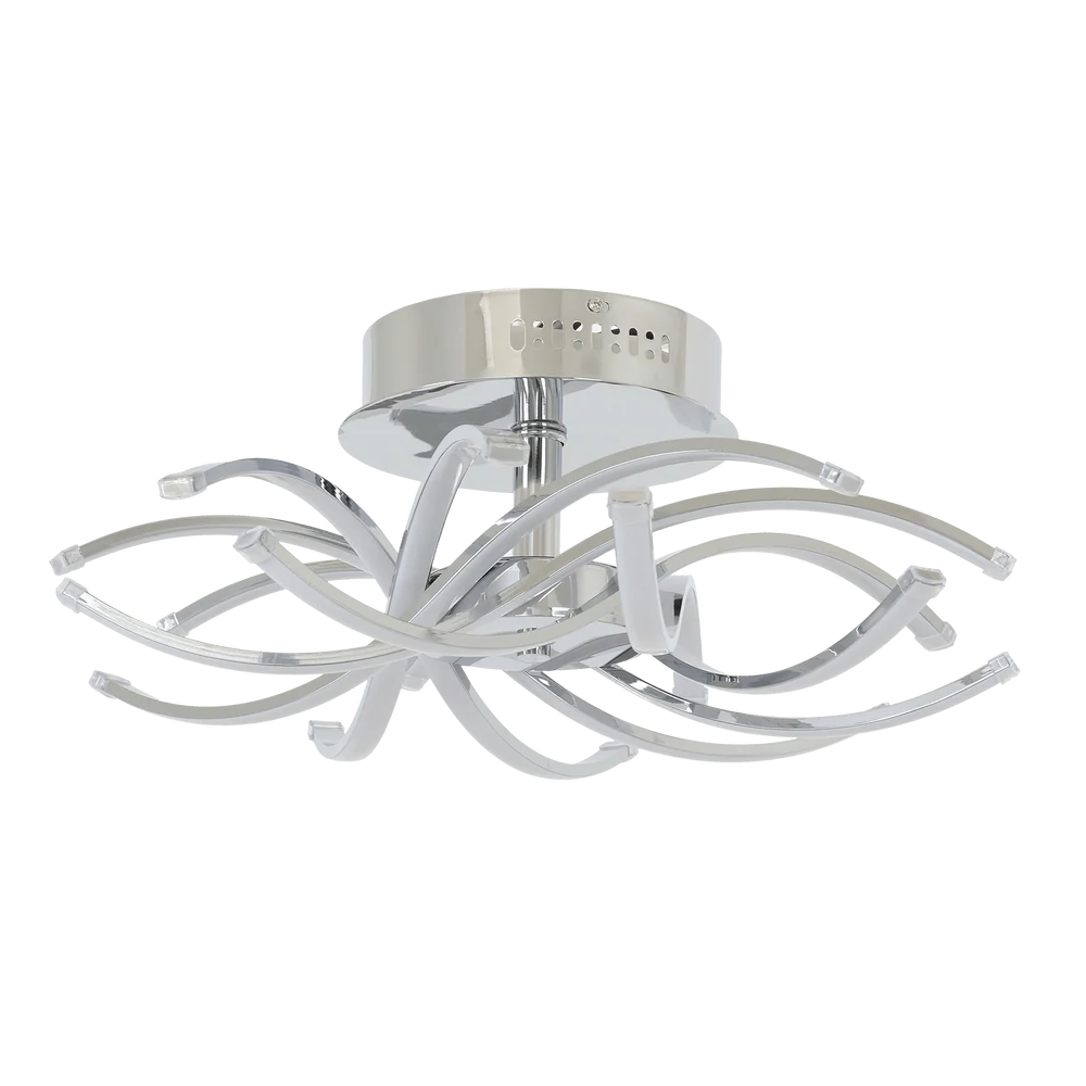 Willow Satin Nickel 80W Cool White LED Ceiling Light