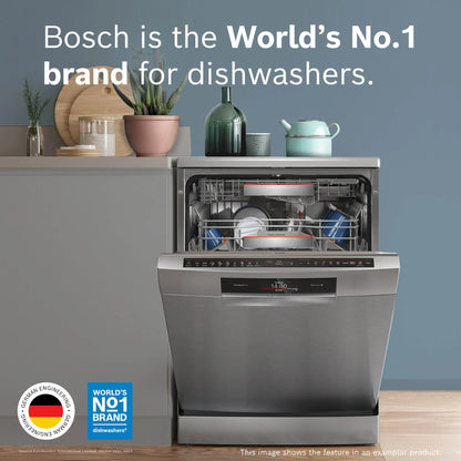 Bosch Series 8 Freestanding Dishwasher 60 cm Silver-inox - SMS8ECI02Z