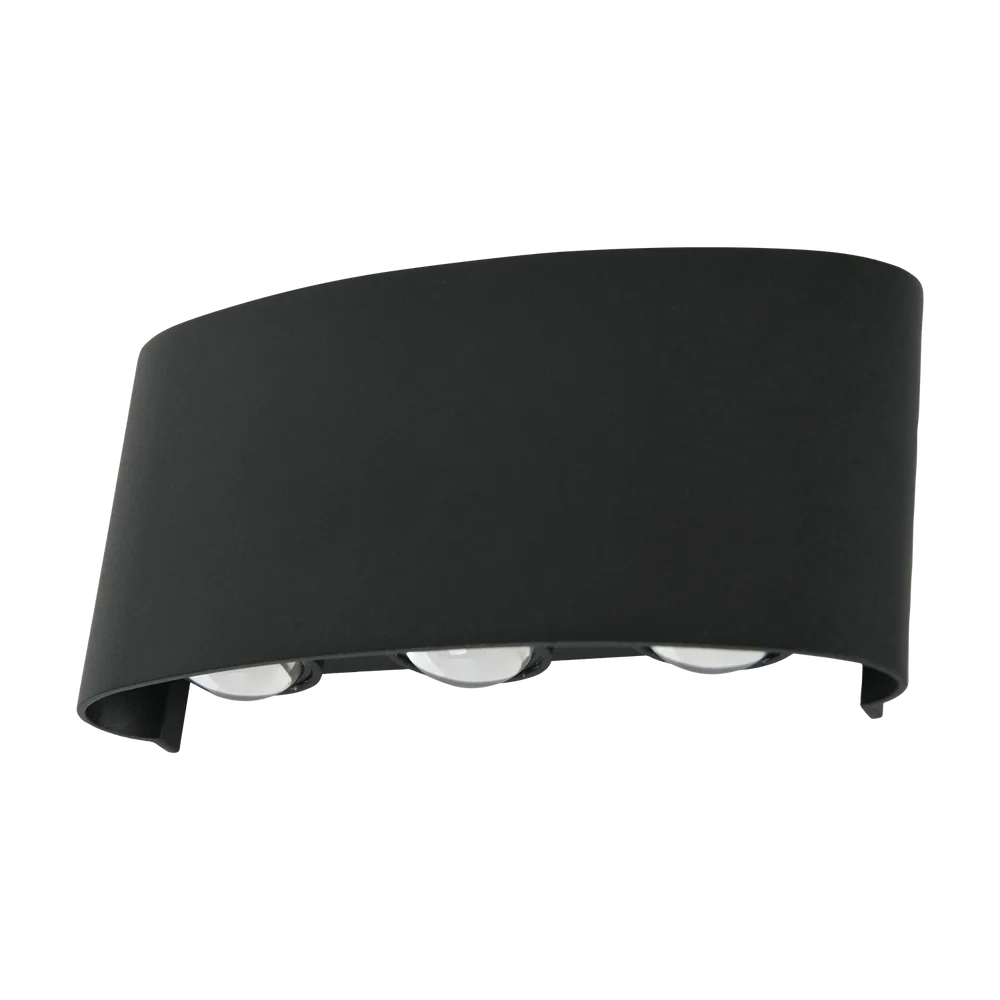 Wren Black 7W Cool White Up and Down-Facing LED Outdoor Wall Light
