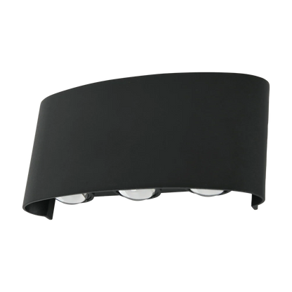 Wren Black 7W Cool White Up and Down-Facing LED Outdoor Wall Light