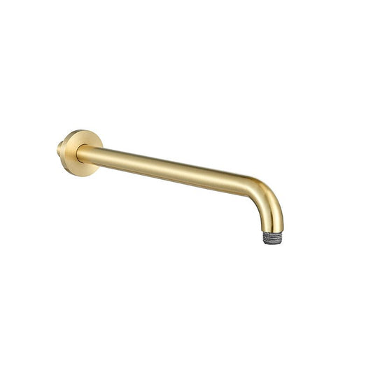 Aquaflo Flavio Brushed Gold Shower Arm 400mm Round