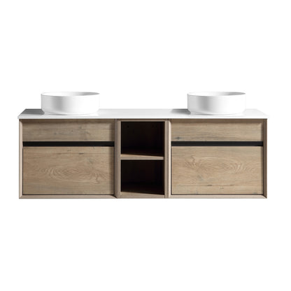 Sofia Forest Vanity 1500 & Slab + Shelf Excl Basin