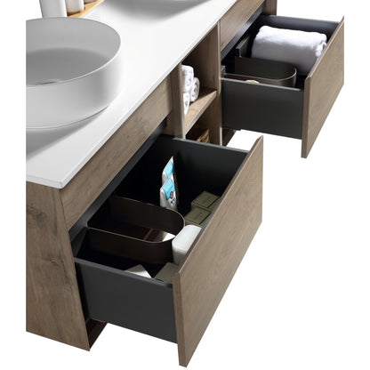 Sofia Forest Vanity 1500 & Slab + Shelf Excl Basin