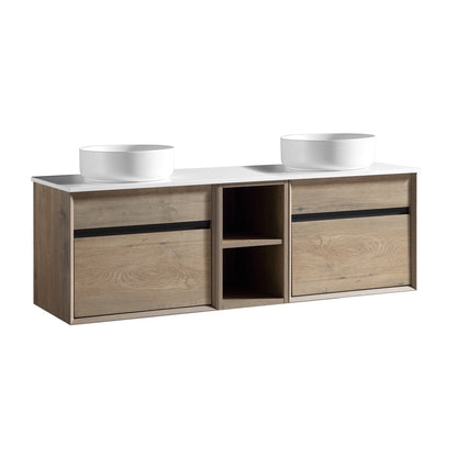 Sofia Forest Vanity 1500 & Slab + Shelf Excl Basin