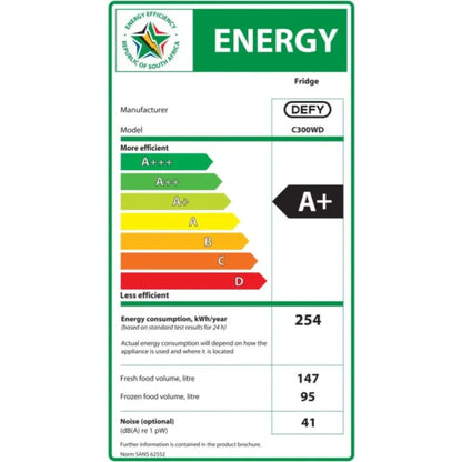 Defy 247L Metallic Combi Fridge/Freezer - DAC449