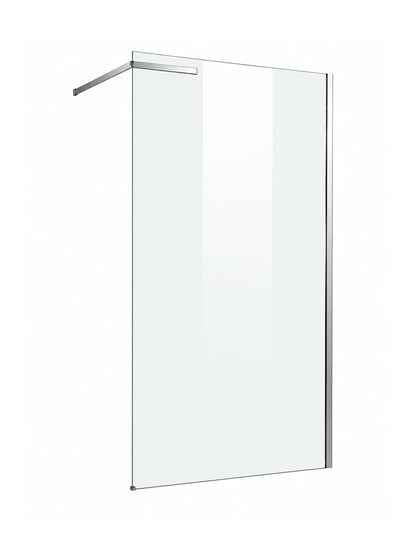 Wall Mounted Shower Screen With Chrome Frame 800-1000 x 1185 x 2000mm
