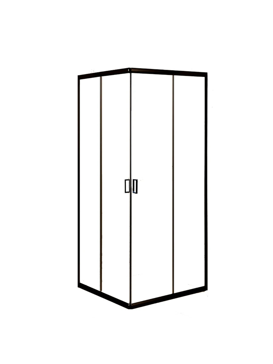 Salve Black Corner Entry Shower Enclosure 885 x 885 x 2000mm