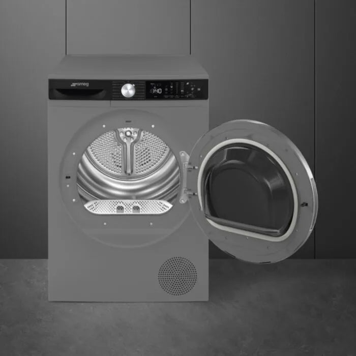 Smeg 9kg Dark Inox Free Standing Tumble Dryer - D3T9XSA
