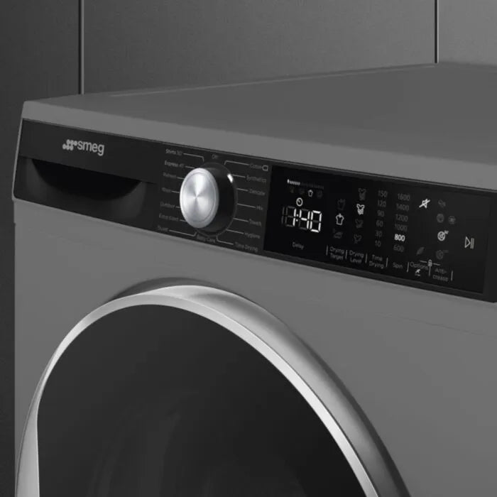 Smeg 9kg Dark Inox Free Standing Tumble Dryer - D3T9XSA
