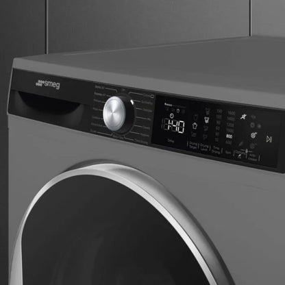 Smeg 9kg Dark Inox Free Standing Tumble Dryer - D3T9XSA