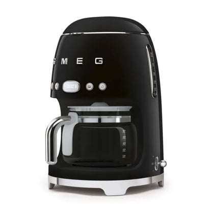 Smeg 245mm Black Retro Drip Filter Coffee Machine - DCF02BLSA