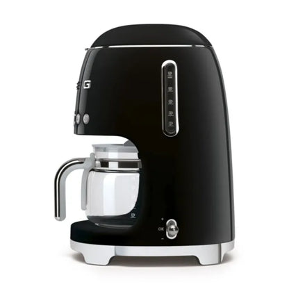 Smeg 245mm Black Retro Drip Filter Coffee Machine - DCF02BLSA
