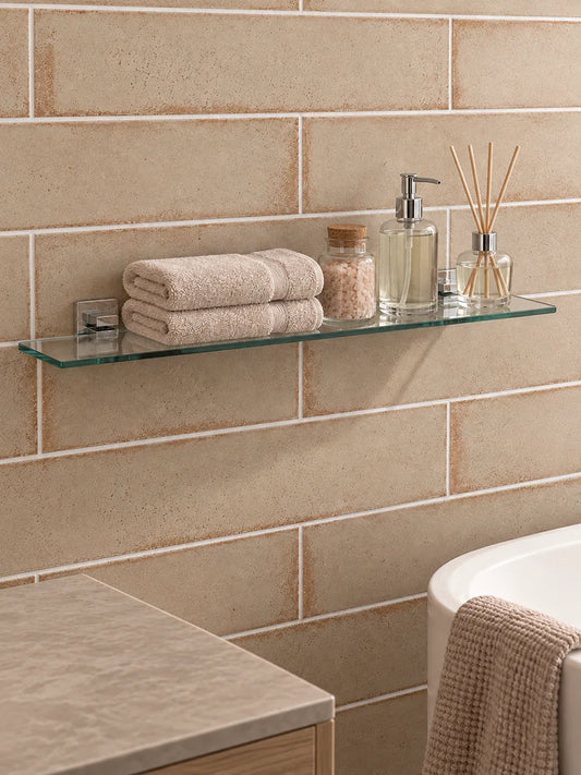 Aston Stainless Steel Glass Shelf