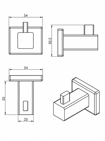 Aston Stainless Steel Robe Hook