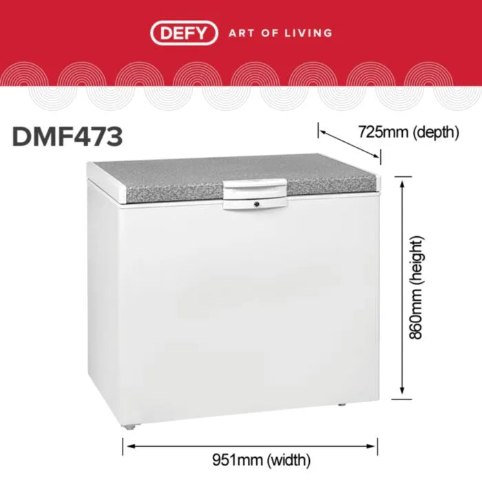 Defy 254L White Chest Freezer - DMF473